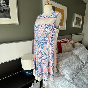 - BCBG MaxAzria Mercey Sleeveless Summer Flowy Knee Length Dress MED     - H2157